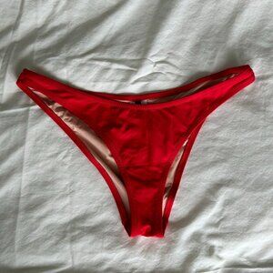 NWOT JCREW Surf Hipster Cherry Red Bikini Bottom Size Medium